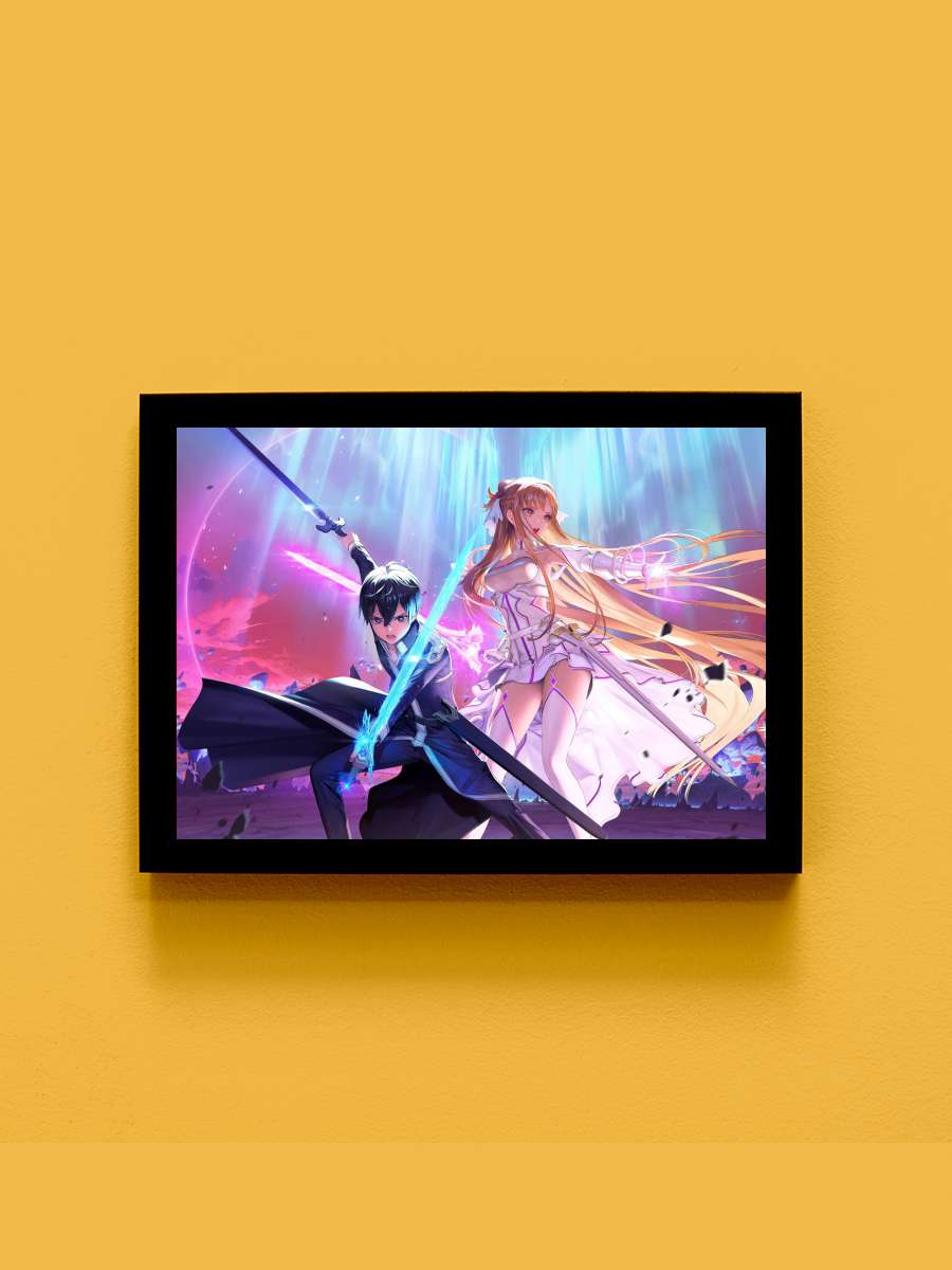 Sword Art Online Anime Anime Tablo Siyah Çerçeveli Yüksek Kalite Anime Duvar Poster Tablo - En İyi Fiyatlarla