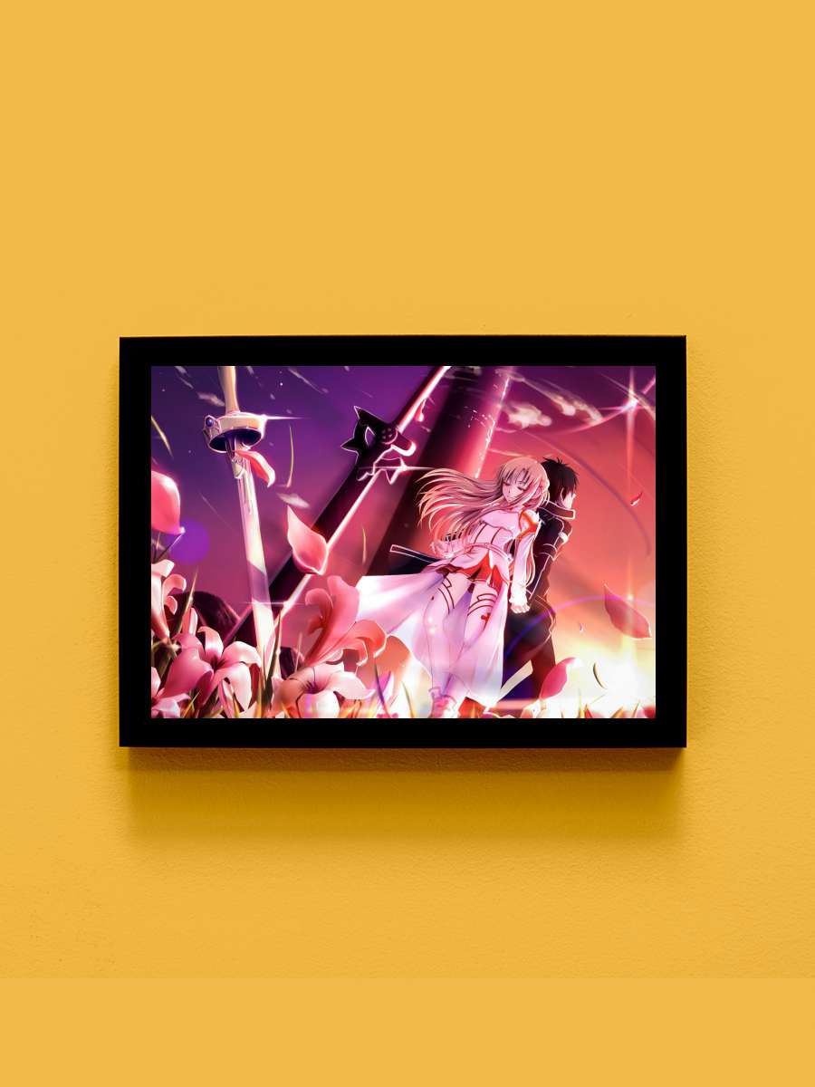 Sword Art Online Anime Tablo Siyah Çerçeveli Yüksek Kalite Anime Duvar Poster Tablo - En İyi Fiyatlarla