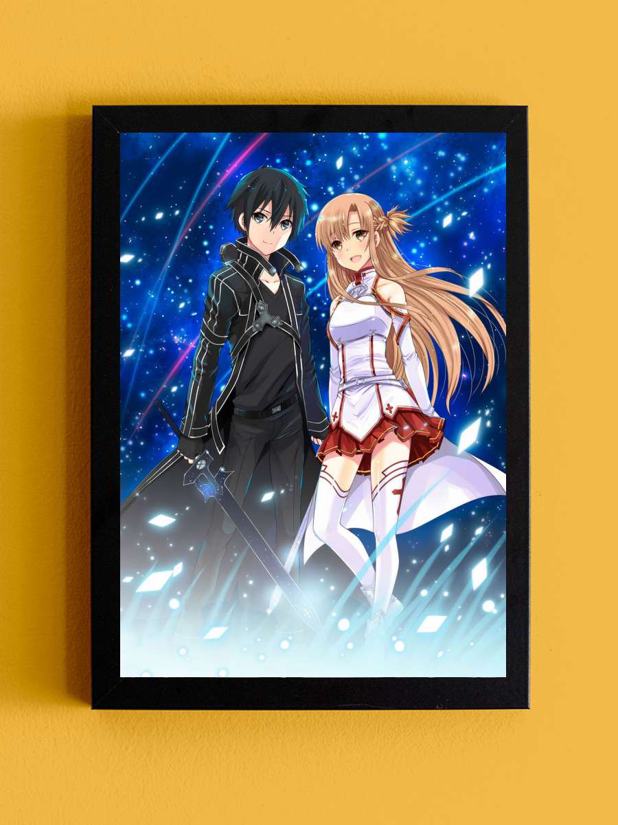 Sword Art Online Anime Tablo Siyah Çerçeveli Yüksek Kalite Anime Duvar Poster Tablo - En İyi Fiyatlarla
