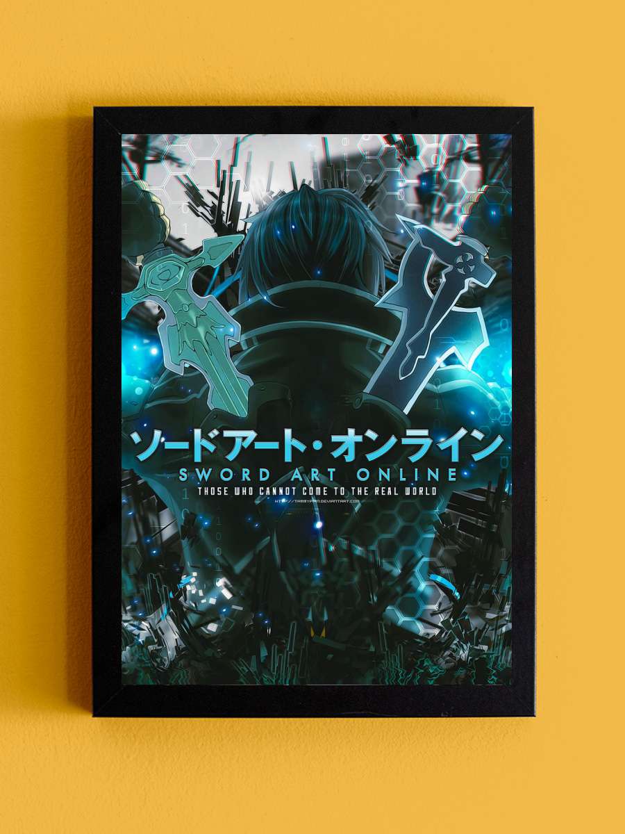 Sword Art Online Anime Tablo Siyah Çerçeveli Yüksek Kalite Anime Duvar Poster Tablo - En İyi Fiyatlarla