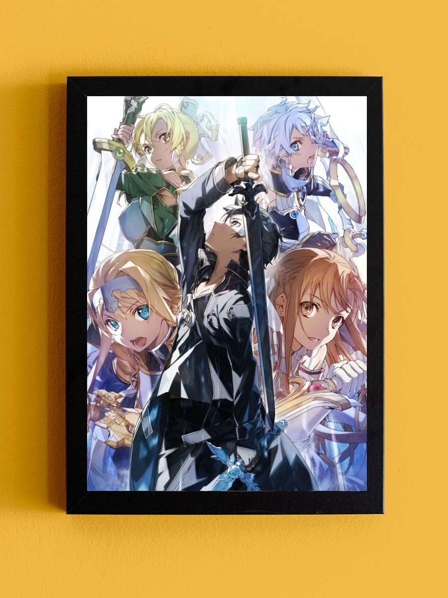Sword Art Online Anime Tablo Siyah Çerçeveli Yüksek Kalite Anime Duvar Poster Tablo - En İyi Fiyatlarla