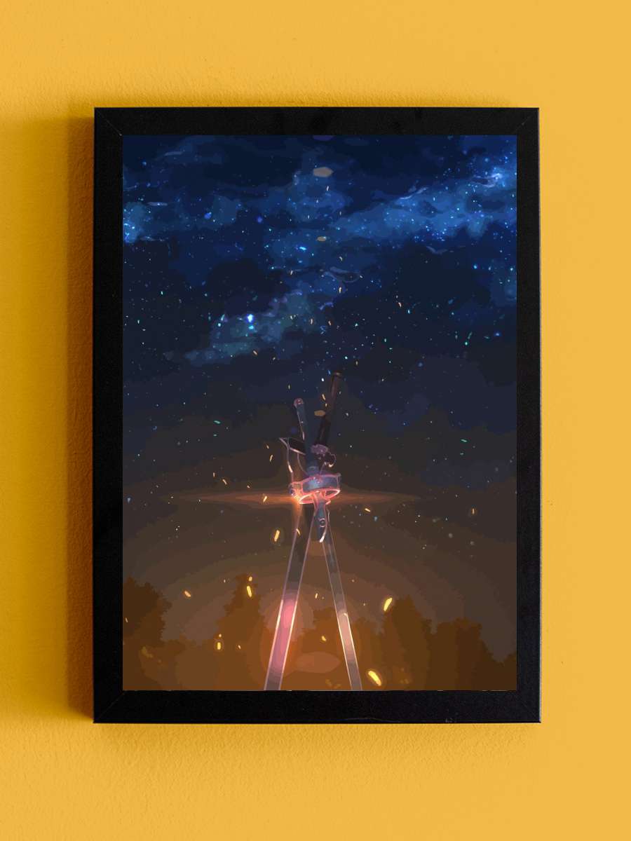 Sword Art Online Anime Tablo Siyah Çerçeveli Yüksek Kalite Anime Duvar Poster Tablo - En İyi Fiyatlarla
