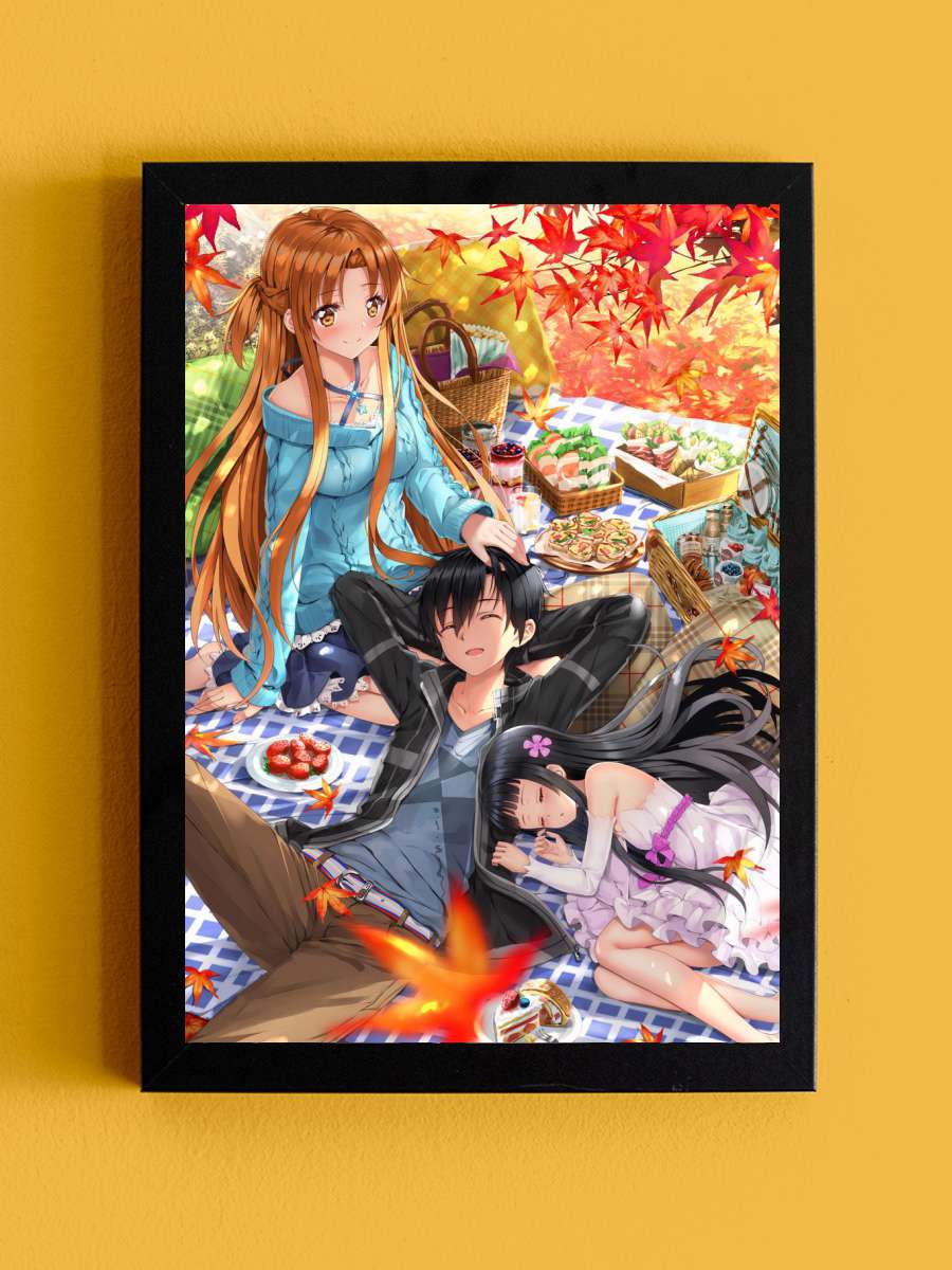 Sword Art Online Anime Tablo Siyah Çerçeveli Yüksek Kalite Anime Duvar Poster Tablo - En İyi Fiyatlarla