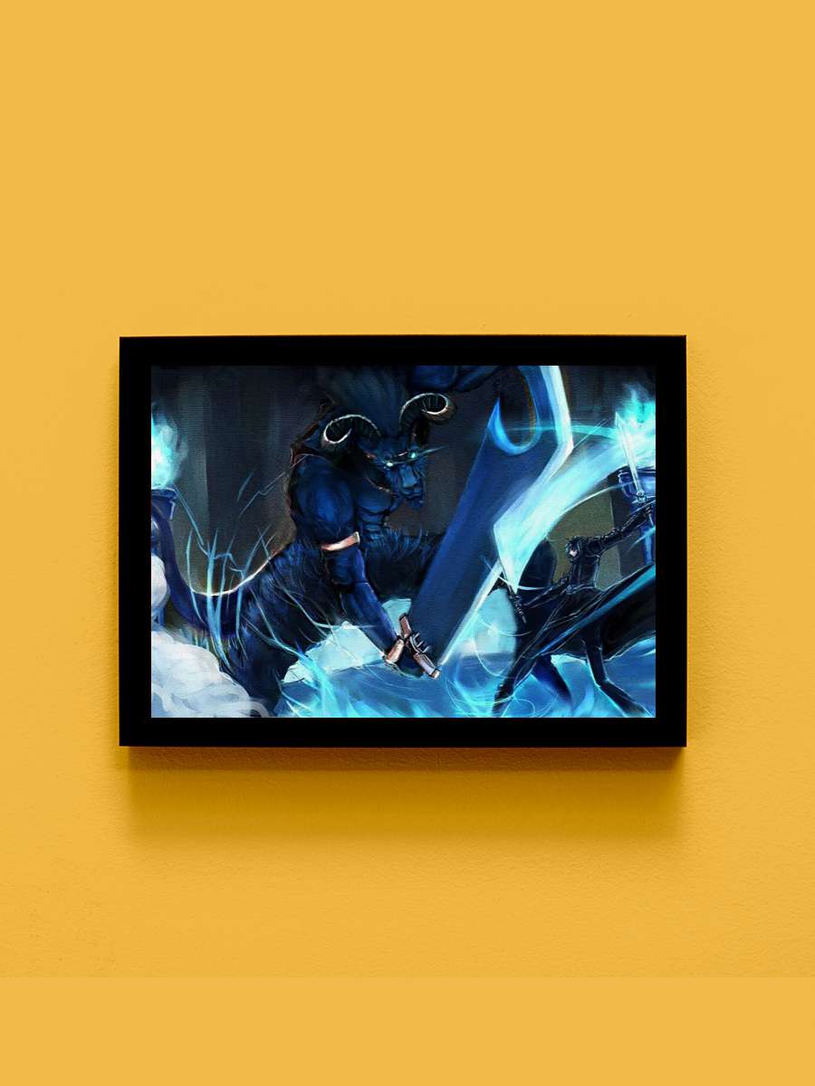 Sword art online Anime Tablo Siyah Çerçeveli Yüksek Kalite Anime Duvar Poster Tablo - En İyi Fiyatlarla
