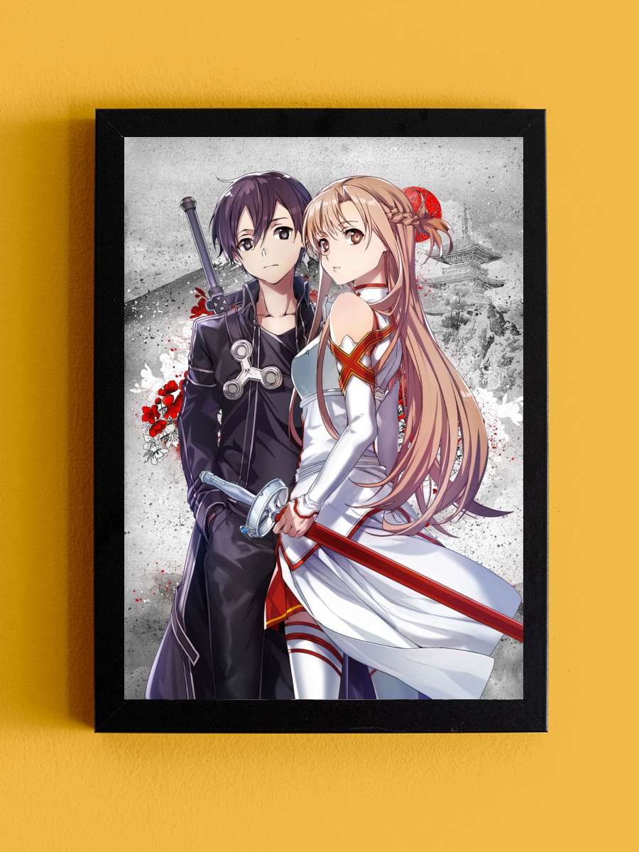 Sword Art Online Anime Tablo Siyah Çerçeveli Yüksek Kalite Anime Duvar Poster Tablo - En İyi Fiyatlarla