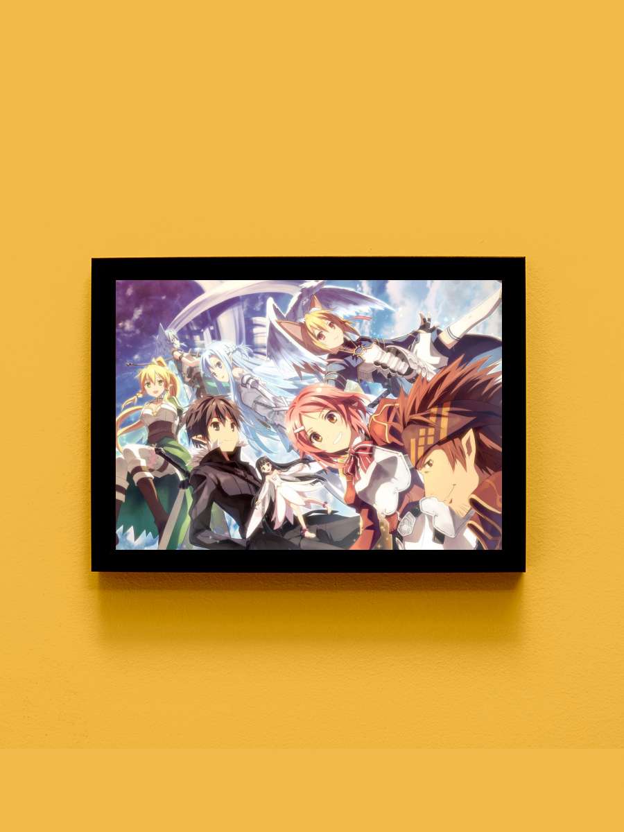 Sword Art Online Anime Tablo Siyah Çerçeveli Yüksek Kalite Anime Duvar Poster Tablo - En İyi Fiyatlarla