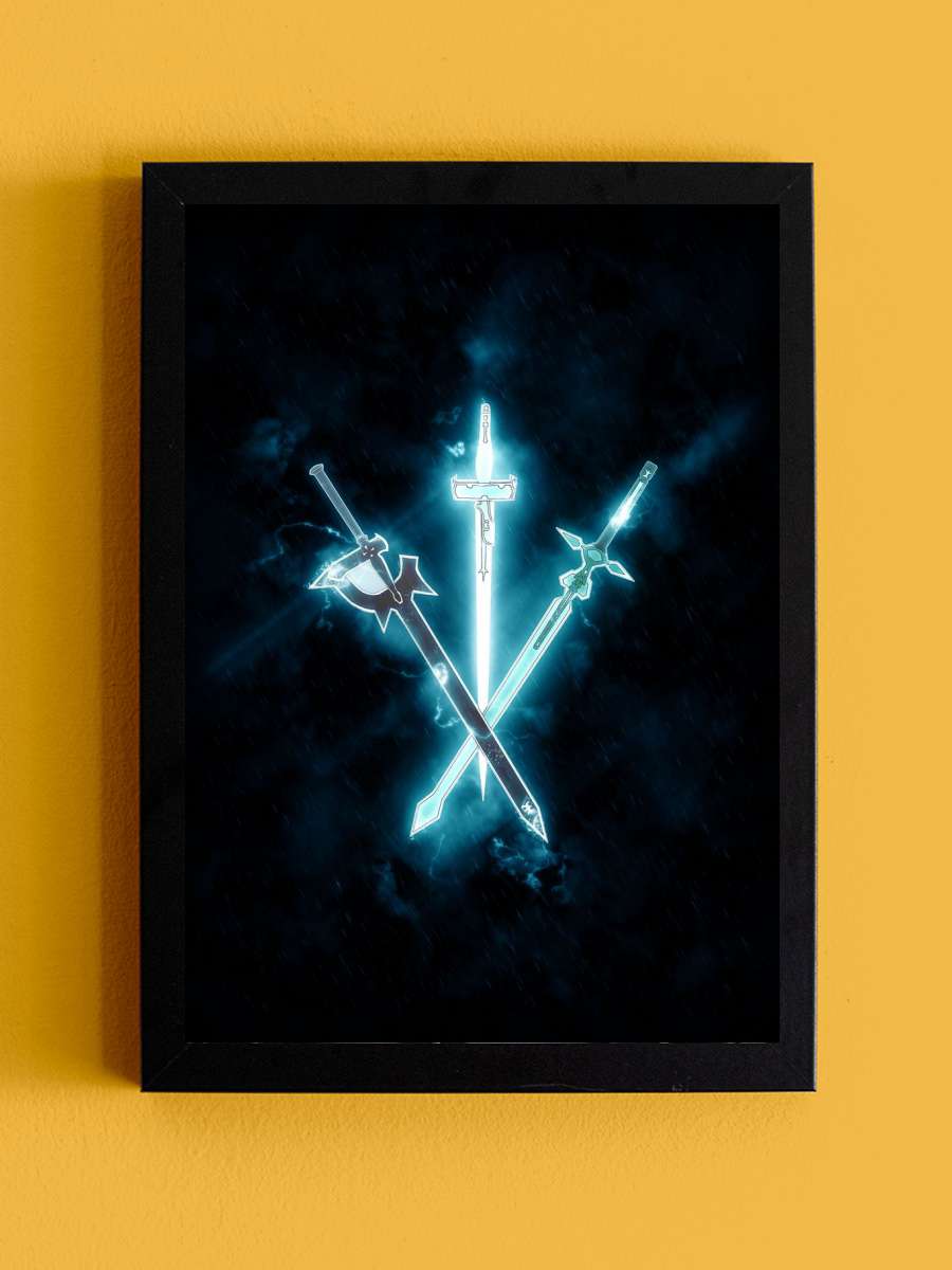Sword Art Online Anime Tablo Siyah Çerçeveli Yüksek Kalite Anime Duvar Poster Tablo - En İyi Fiyatlarla