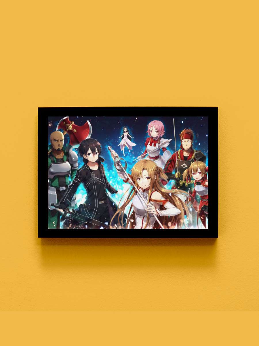 Sword art online Anime Tablo Siyah Çerçeveli Yüksek Kalite Anime Duvar Poster Tablo - En İyi Fiyatlarla