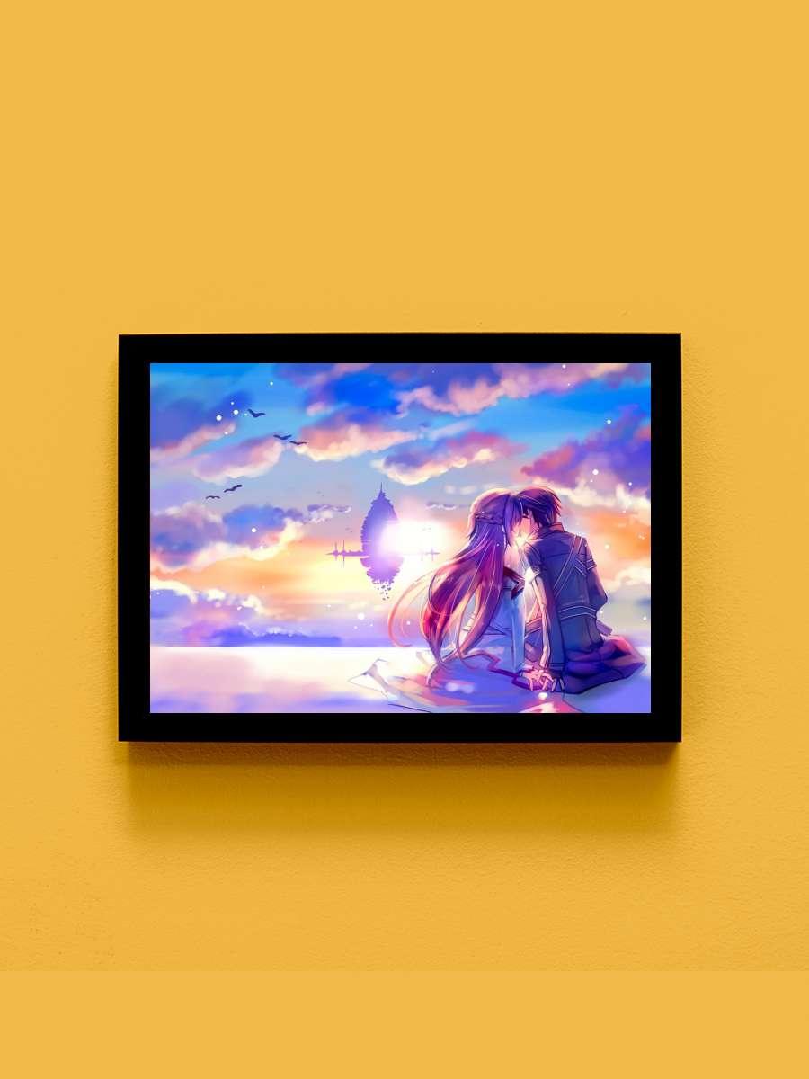 Sword Art Online Anime Tablo Siyah Çerçeveli Yüksek Kalite Anime Duvar Poster Tablo - En İyi Fiyatlarla