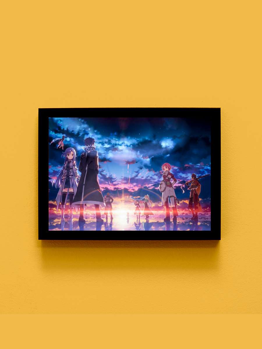 Sword Art Online Anime Tablo Siyah Çerçeveli Yüksek Kalite Anime Duvar Poster Tablo - En İyi Fiyatlarla
