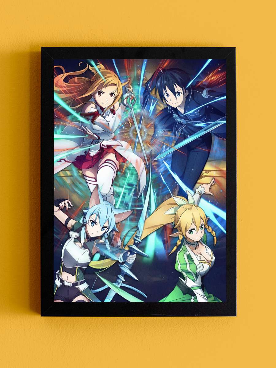 Sword Art Online Anime Tablo Siyah Çerçeveli Yüksek Kalite Anime Duvar Poster Tablo - En İyi Fiyatlarla