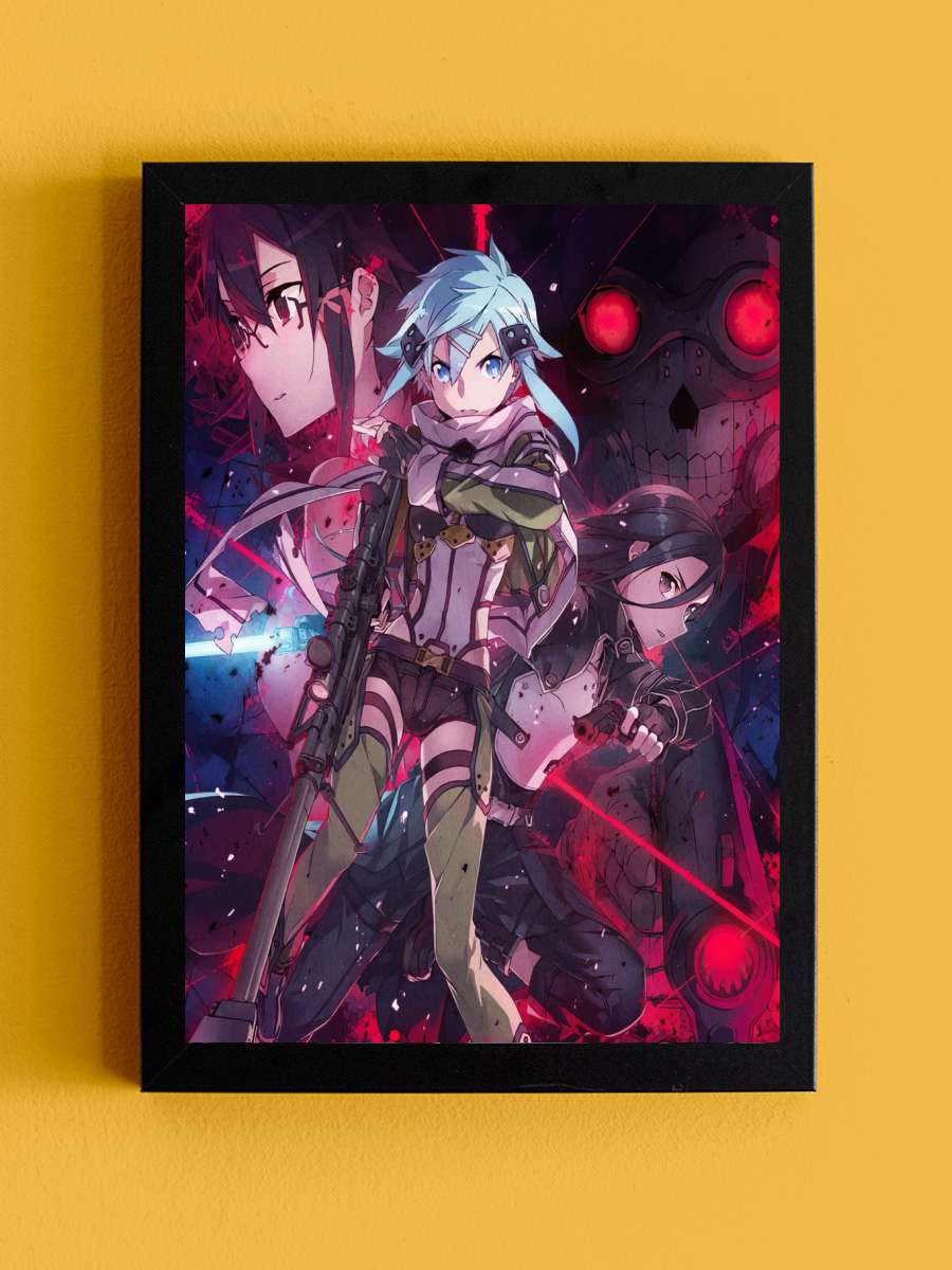 Sword Art Online Anime Tablo Siyah Çerçeveli Yüksek Kalite Anime Duvar Poster Tablo - En İyi Fiyatlarla