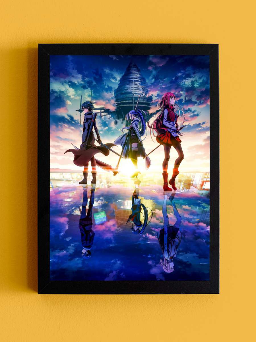 Sword Art Anime Tablo Siyah Çerçeveli Yüksek Kalite Anime Duvar Poster Tablo - En İyi Fiyatlarla