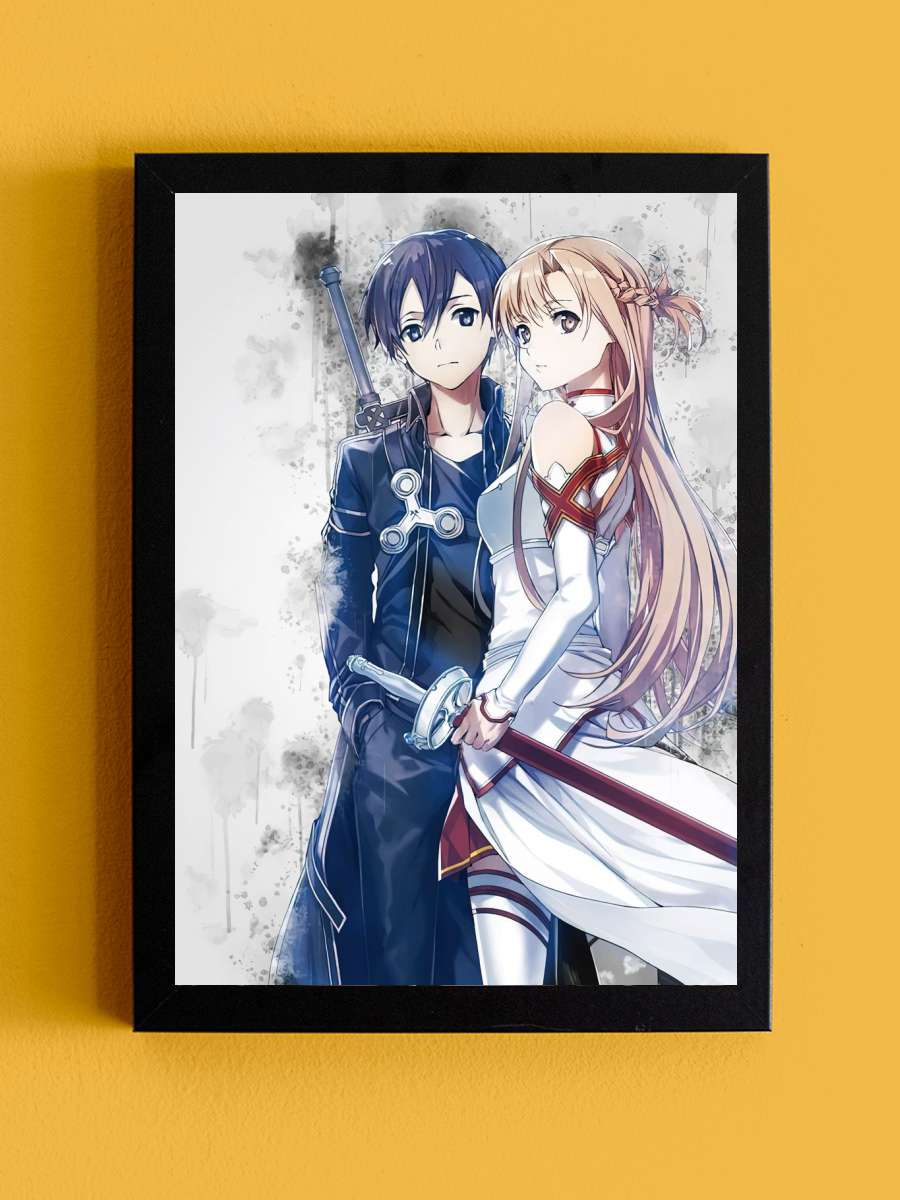 Sword Art Anime Tablo Siyah Çerçeveli Yüksek Kalite Anime Duvar Poster Tablo - En İyi Fiyatlarla