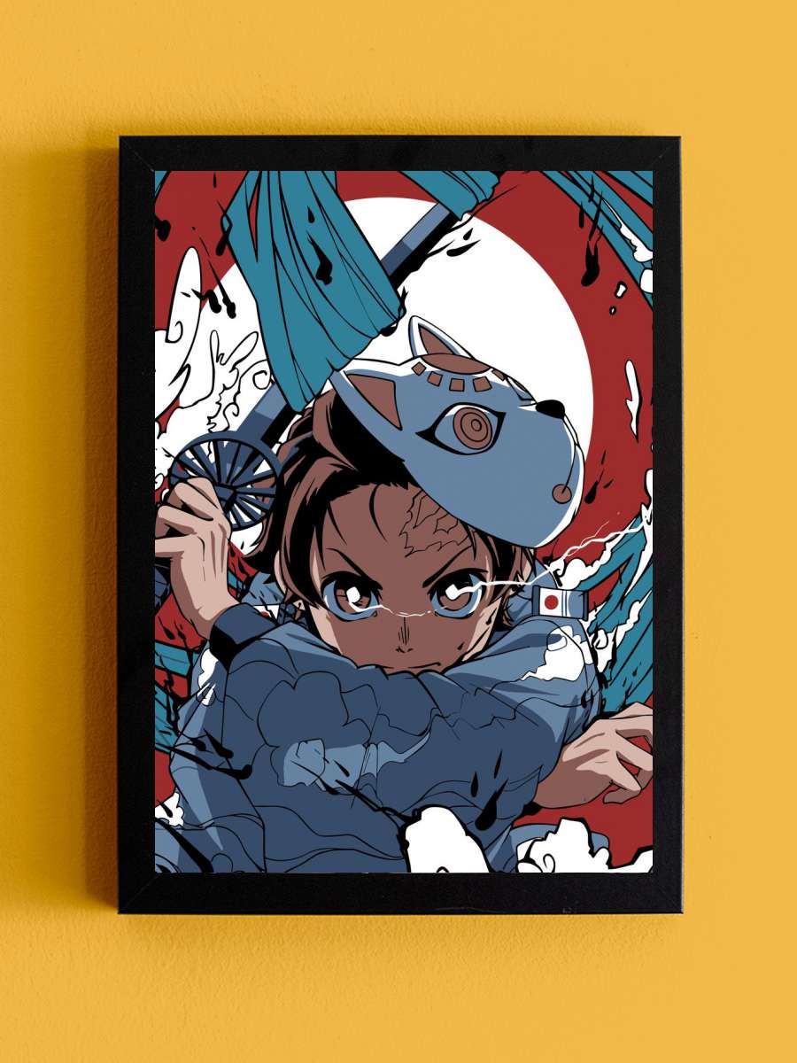 Tanjiro Demon Slayer Anime Anime Tablo Siyah Çerçeveli Yüksek Kalite Anime Duvar Poster Tablo - En İyi Fiyatlarla