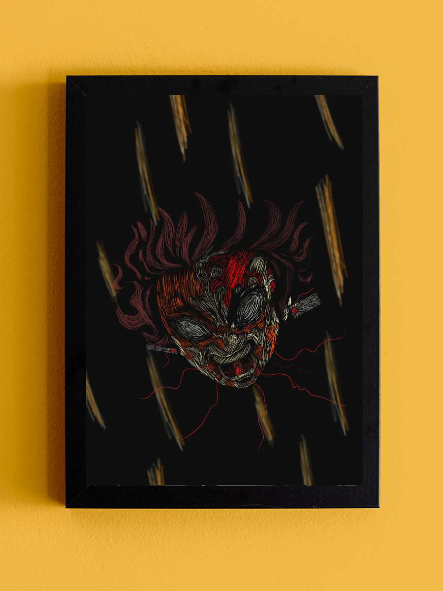 Tanjiro Demon Slayer Mark Anime Tablo Siyah Çerçeveli Yüksek Kalite Anime Duvar Poster Tablo - En İyi Fiyatlarla