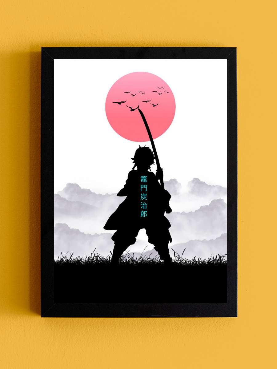 tanjiro demon slayer Anime Tablo Siyah Çerçeveli Yüksek Kalite Anime Duvar Poster Tablo - En İyi Fiyatlarla