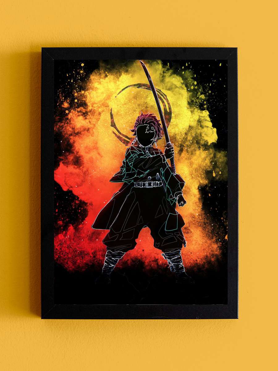 Tanjiro Demon Slayer Anime Tablo Siyah Çerçeveli Yüksek Kalite Anime Duvar Poster Tablo - En İyi Fiyatlarla