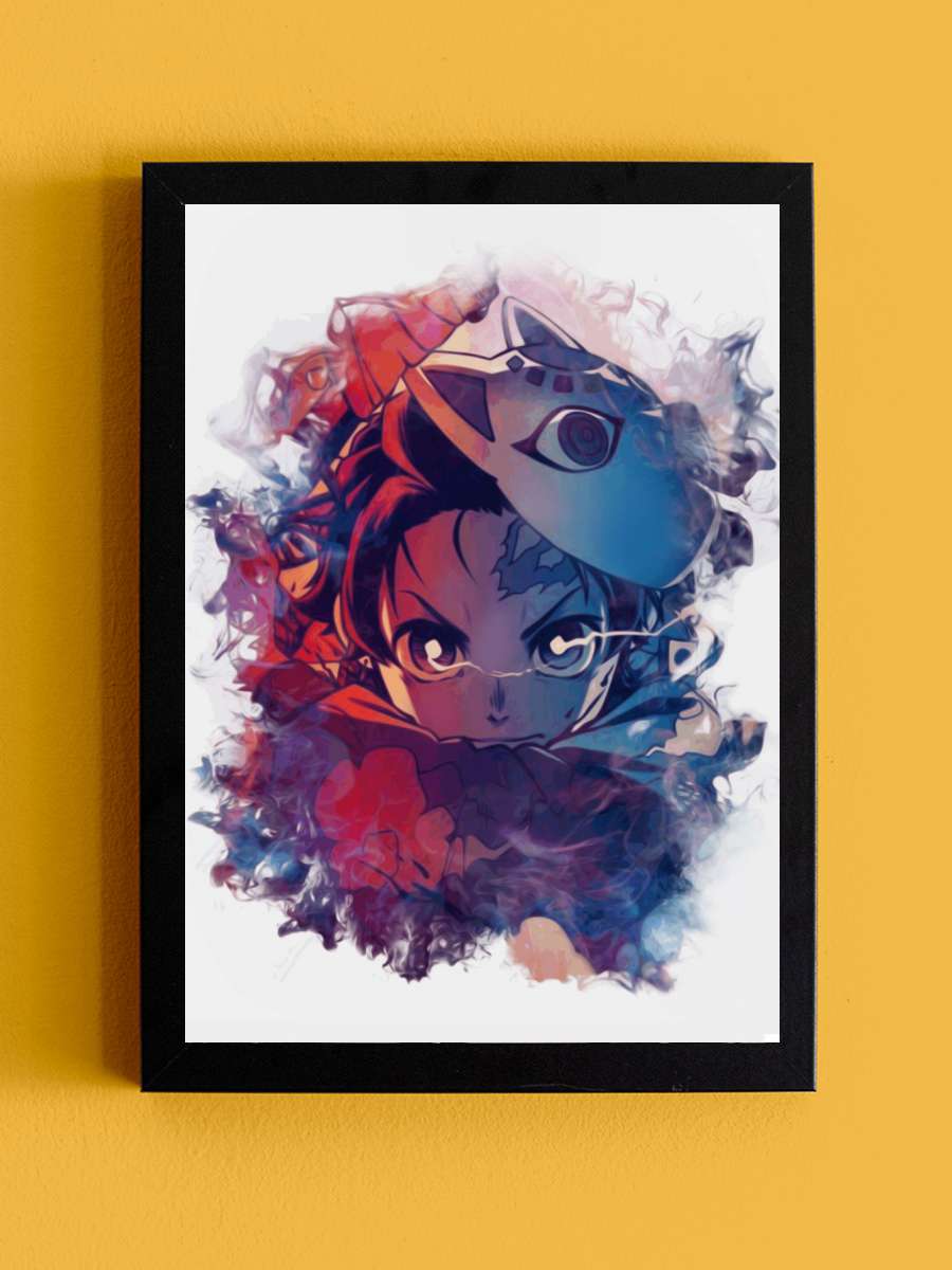 Tanjiro Demon Slayer Anime Tablo Siyah Çerçeveli Yüksek Kalite Anime Duvar Poster Tablo - En İyi Fiyatlarla