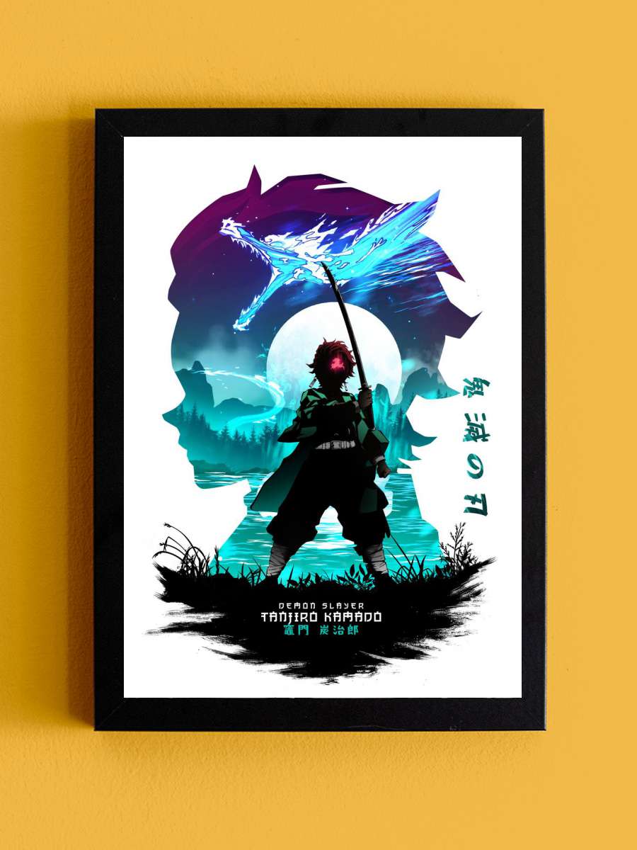 Tanjiro Kamado Anime Tablo Siyah Çerçeveli Yüksek Kalite Anime Duvar Poster Tablo - En İyi Fiyatlarla