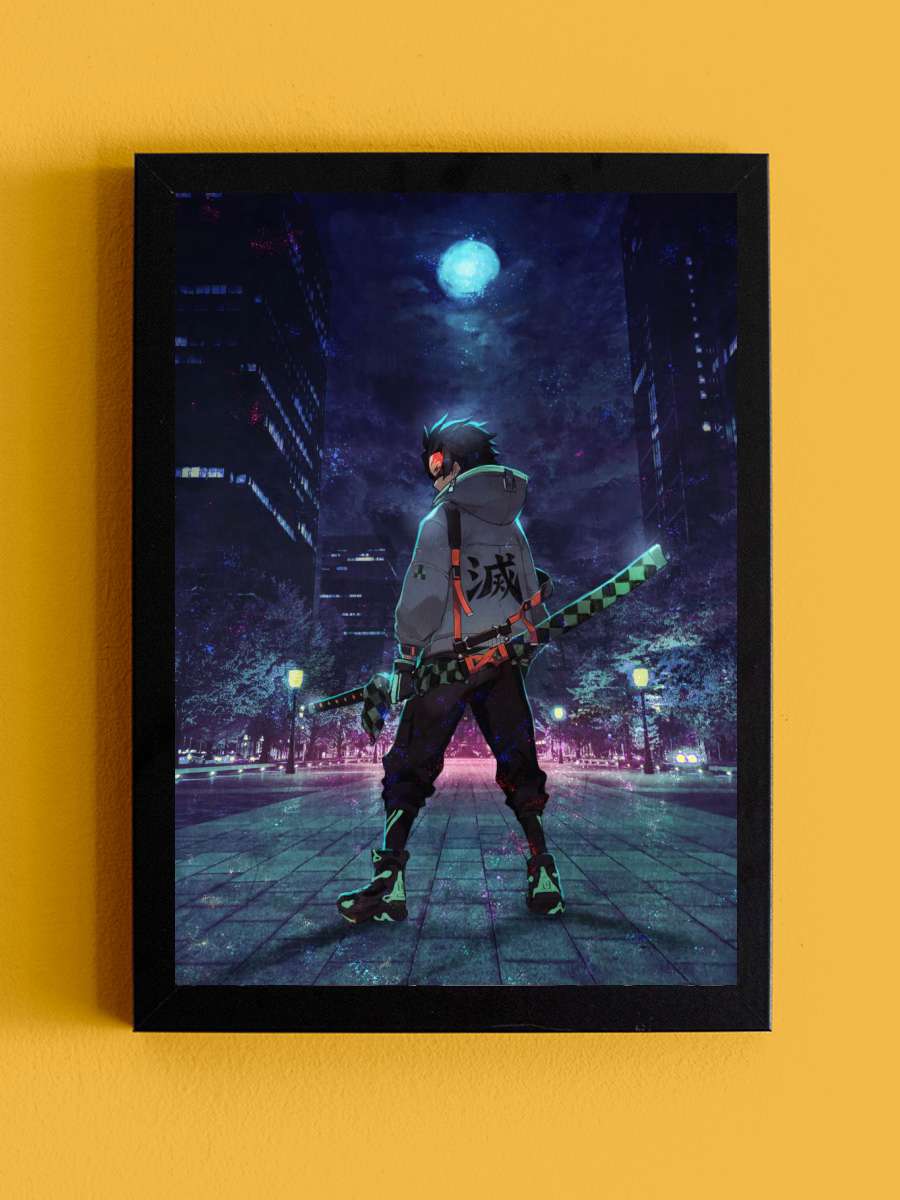 Tanjiro Kamado Anime Tablo Siyah Çerçeveli Yüksek Kalite Anime Duvar Poster Tablo - En İyi Fiyatlarla
