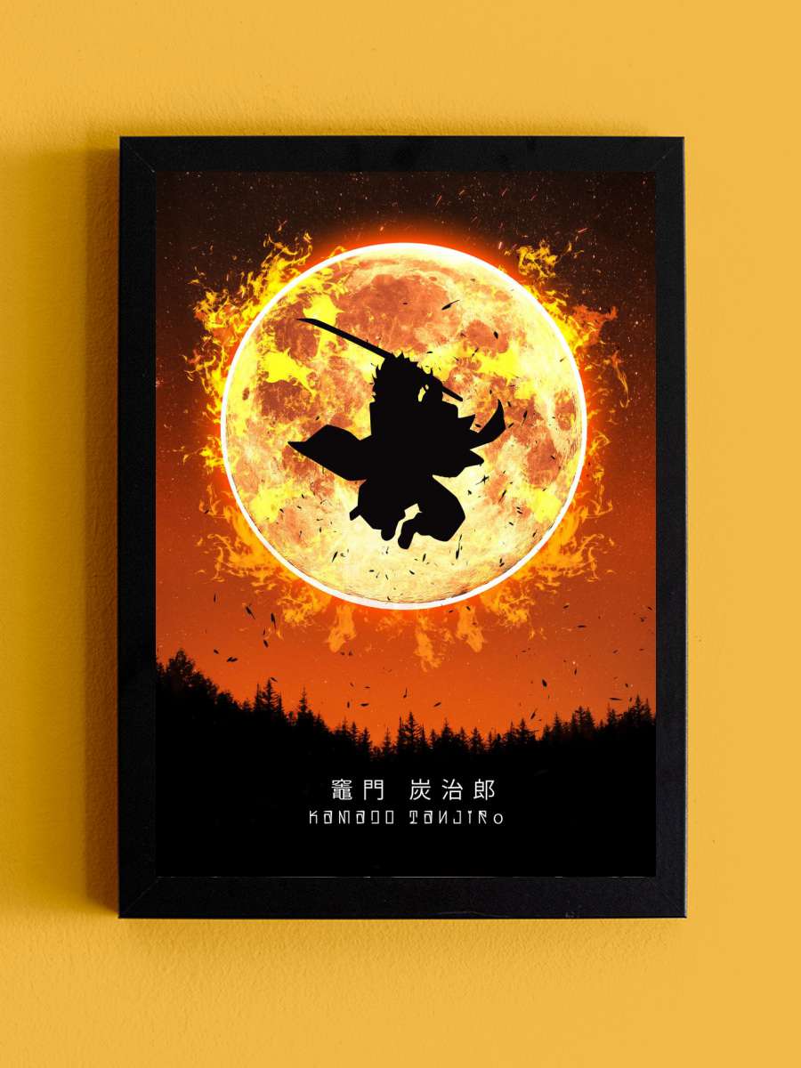 Tanjiro Kamado Anime Tablo Siyah Çerçeveli Yüksek Kalite Anime Duvar Poster Tablo - En İyi Fiyatlarla