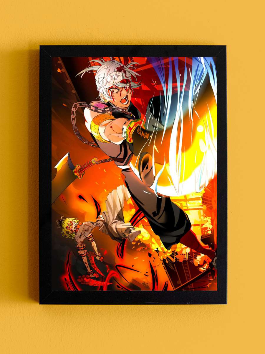 Tengen Demon Slayer Anime Tablo Siyah Çerçeveli Yüksek Kalite Anime Duvar Poster Tablo - En İyi Fiyatlarla