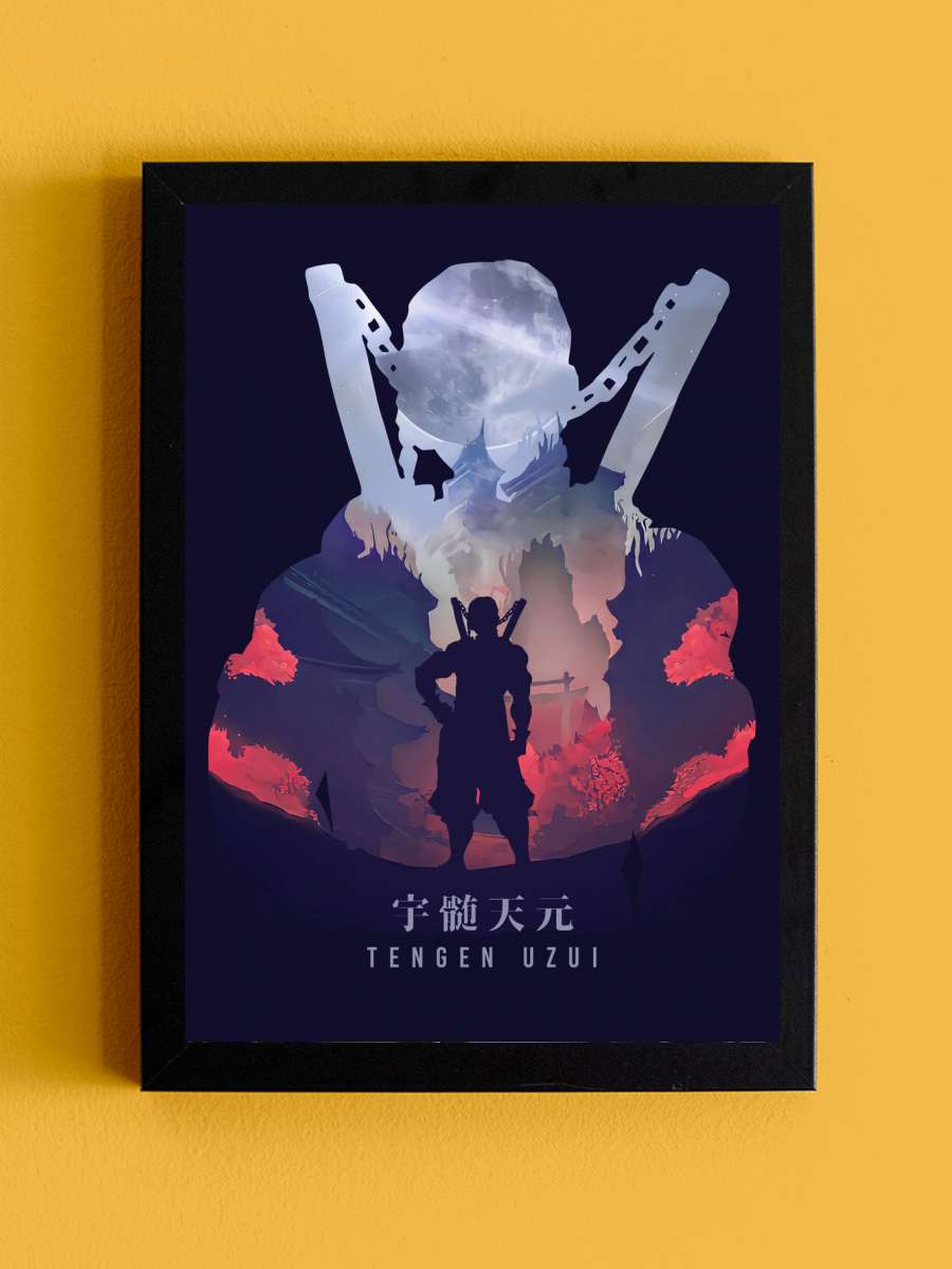 Tengen Uzui Demon Slayer Anime Tablo Siyah Çerçeveli Yüksek Kalite Anime Duvar Poster Tablo - En İyi Fiyatlarla