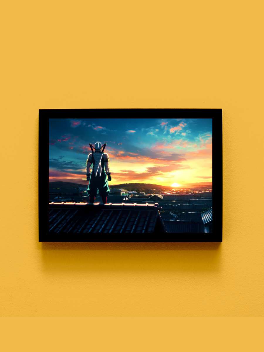 Tengen Uzui Anime Tablo Siyah Çerçeveli Yüksek Kalite Anime Duvar Poster Tablo - En İyi Fiyatlarla