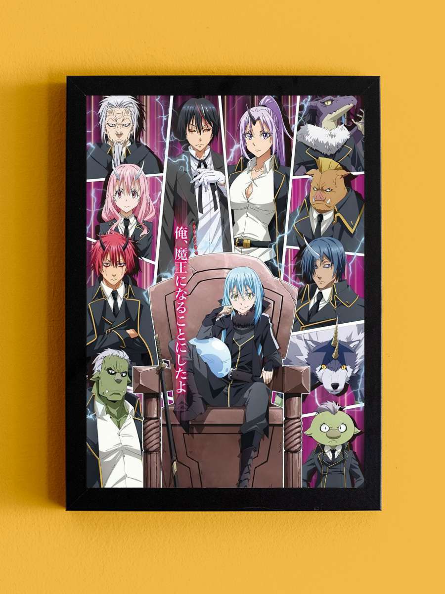 Tensei Shitara Slime Datta Anime Tablo Siyah Çerçeveli Yüksek Kalite Anime Duvar Poster Tablo - En İyi Fiyatlarla