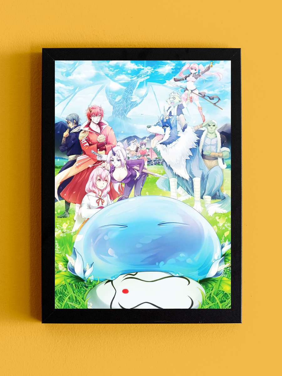 Tensei Shitara Slime Anime Tablo Siyah Çerçeveli Yüksek Kalite Anime Duvar Poster Tablo - En İyi Fiyatlarla