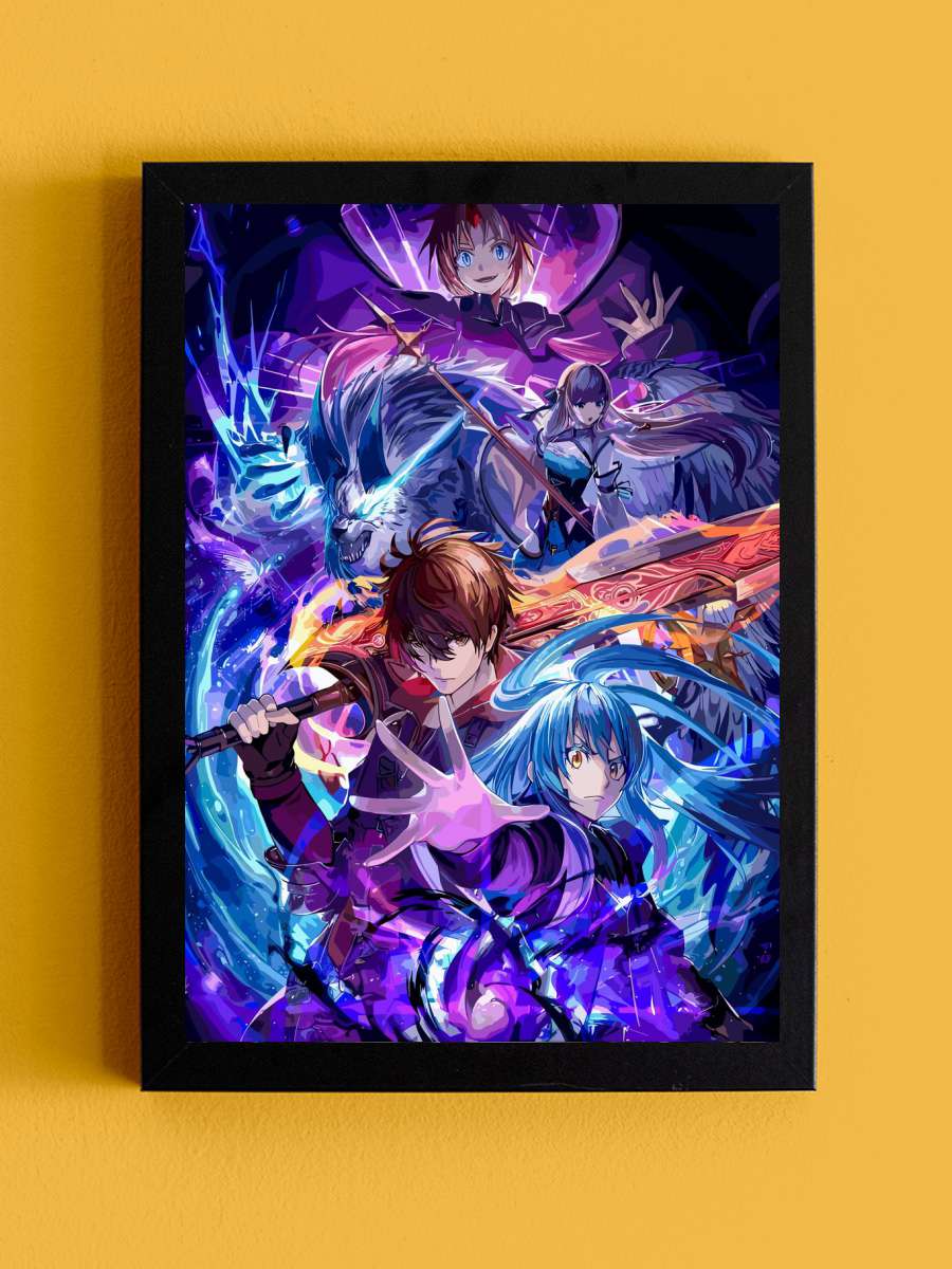 Tensei Slime Anime Tablo Siyah Çerçeveli Yüksek Kalite Anime Duvar Poster Tablo - En İyi Fiyatlarla