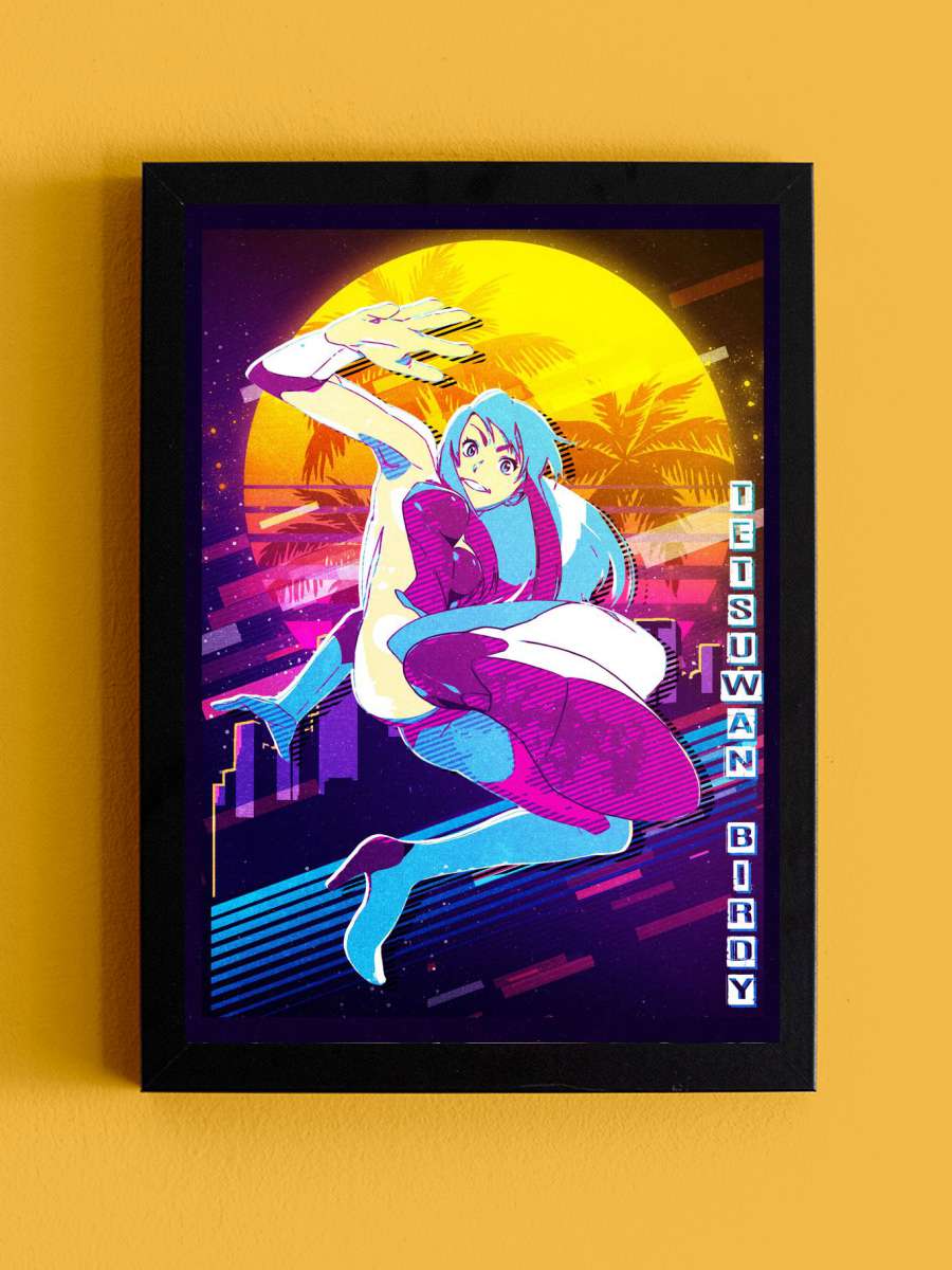 tetsuwan birdy retro Anime Tablo Siyah Çerçeveli Yüksek Kalite Anime Duvar Poster Tablo - En İyi Fiyatlarla