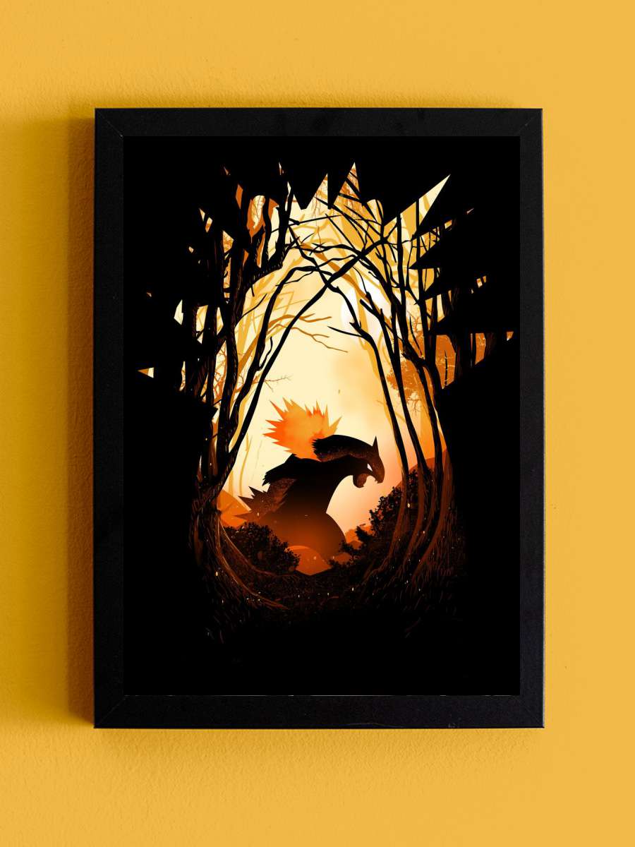 The burned forest Anime Tablo Siyah Çerçeveli Yüksek Kalite Anime Duvar Poster Tablo - En İyi Fiyatlarla