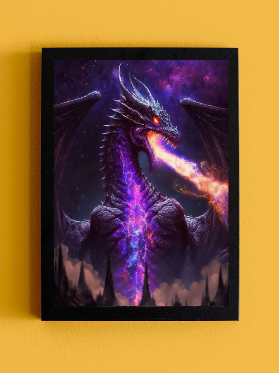 The Cosmic Dragon King Anime Tablo Siyah Çerçeveli Yüksek Kalite Anime Duvar Poster Tablo - En İyi Fiyatlarla