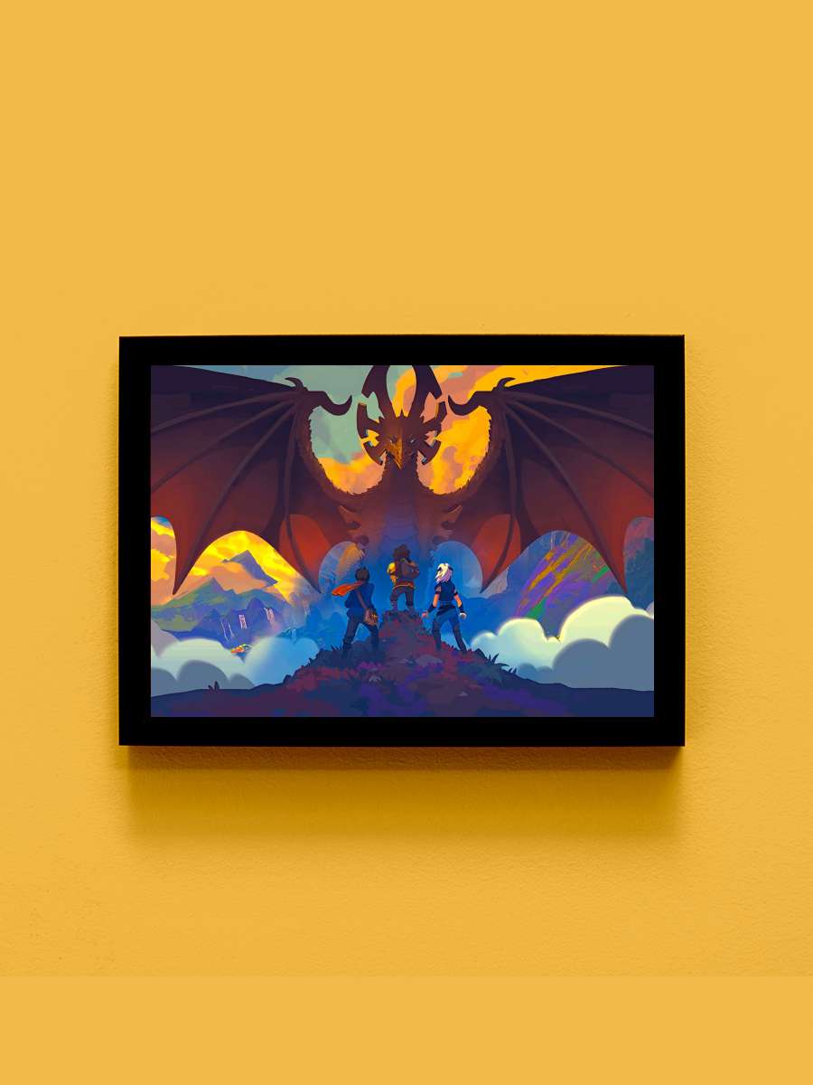 The Dragon Prince Anime Tablo Siyah Çerçeveli Yüksek Kalite Anime Duvar Poster Tablo - En İyi Fiyatlarla