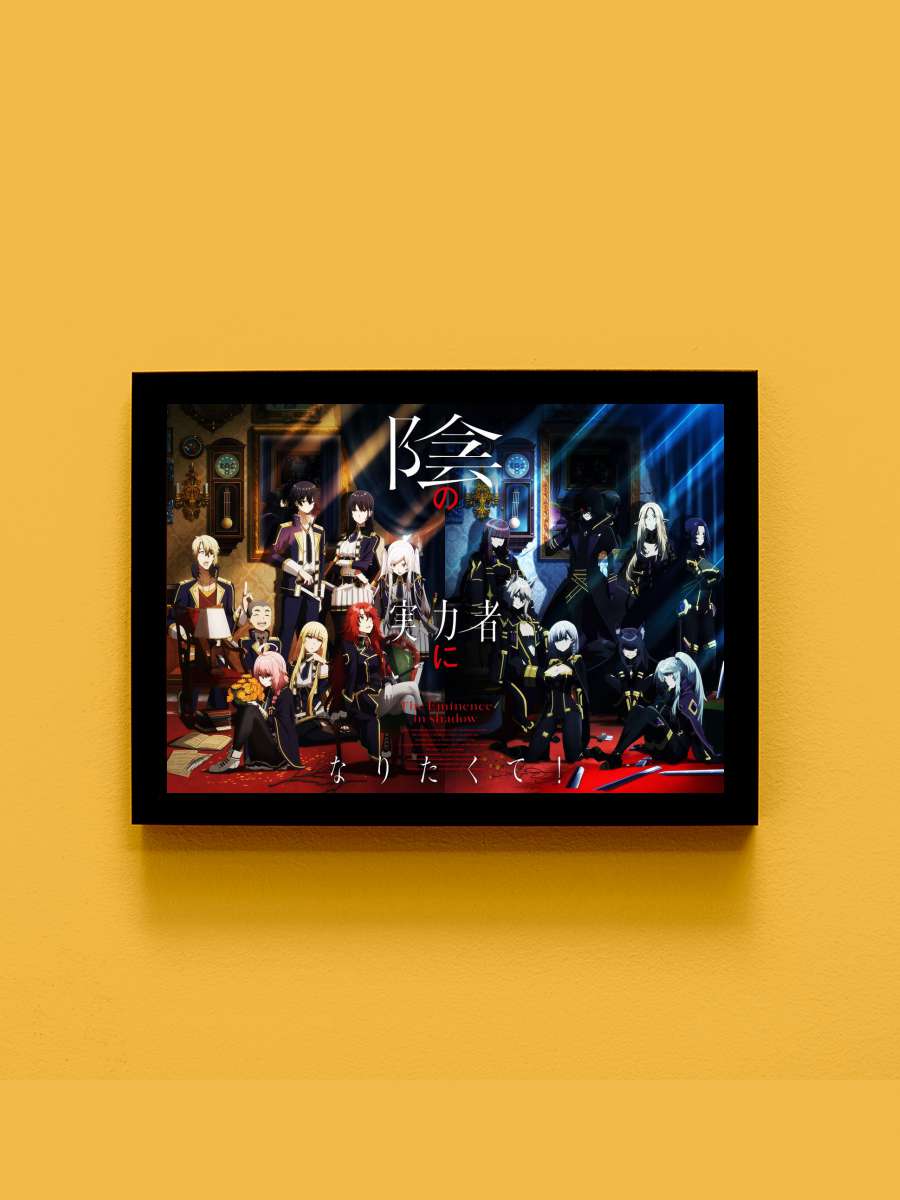 The Eminence in Shadow Anime Tablo Siyah Çerçeveli Yüksek Kalite Anime Duvar Poster Tablo - En İyi Fiyatlarla