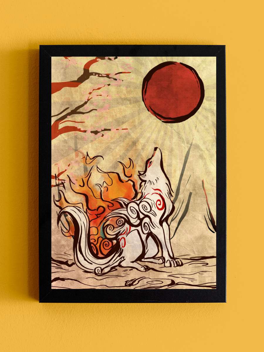 The fire wolf Anime Tablo Siyah Çerçeveli Yüksek Kalite Anime Duvar Poster Tablo - En İyi Fiyatlarla