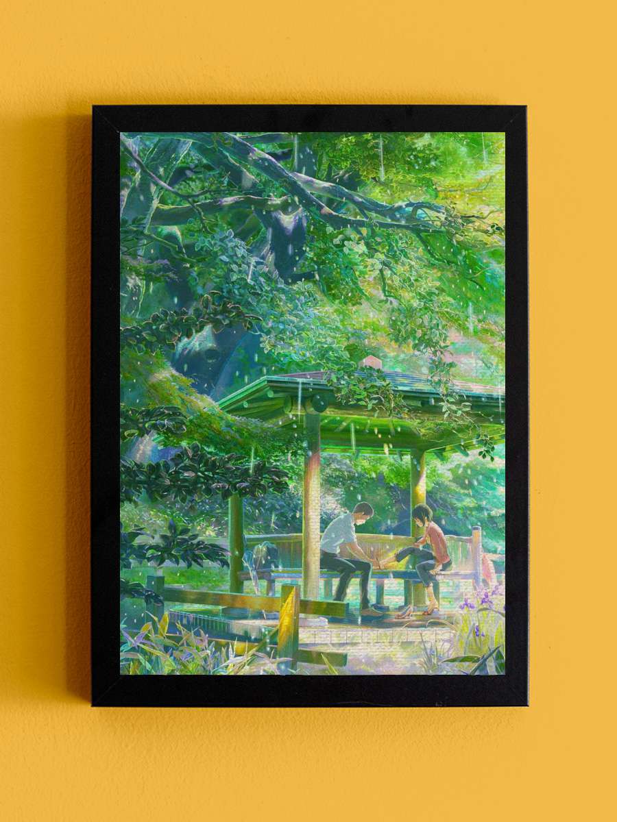 The Garden of Words Anime Tablo Siyah Çerçeveli Yüksek Kalite Anime Duvar Poster Tablo - En İyi Fiyatlarla