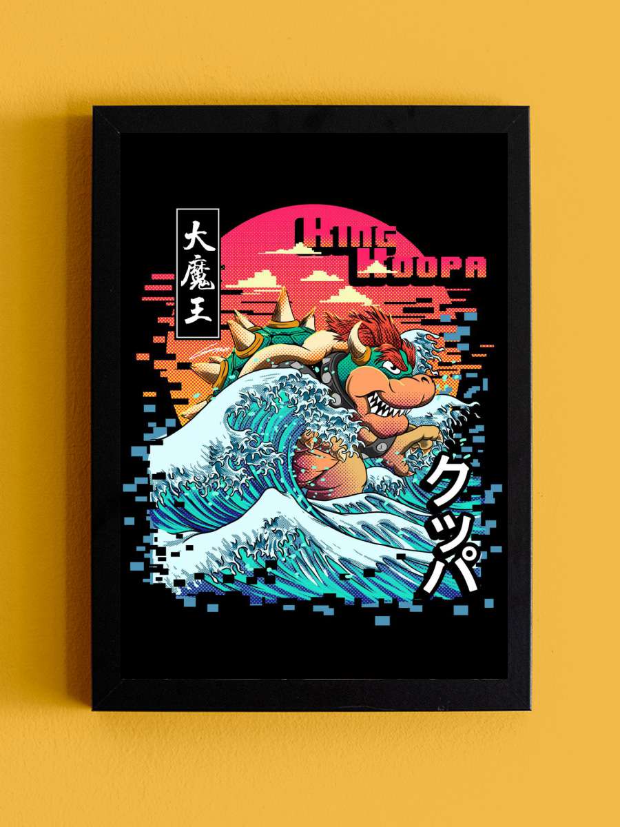 The Great King Koopa Anime Tablo Siyah Çerçeveli Yüksek Kalite Anime Duvar Poster Tablo - En İyi Fiyatlarla