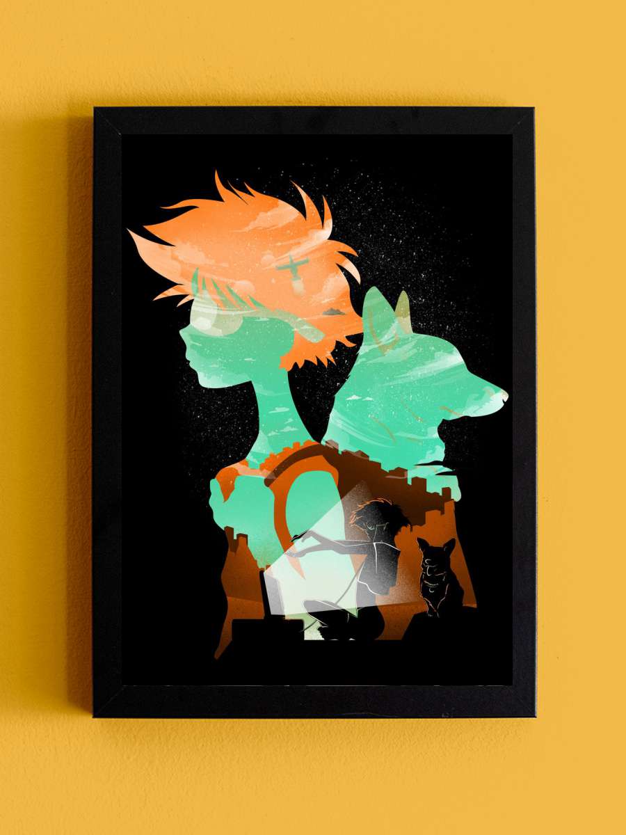 The Hacker and The DataDog Anime Tablo Siyah Çerçeveli Yüksek Kalite Anime Duvar Poster Tablo - En İyi Fiyatlarla