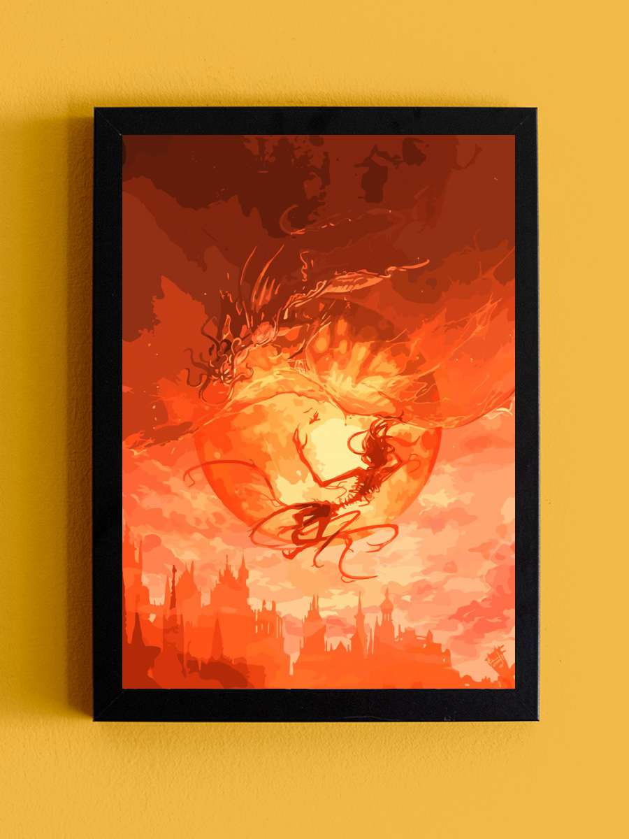 The old hunters Bloodborne Anime Tablo Siyah Çerçeveli Yüksek Kalite Anime Duvar Poster Tablo - En İyi Fiyatlarla