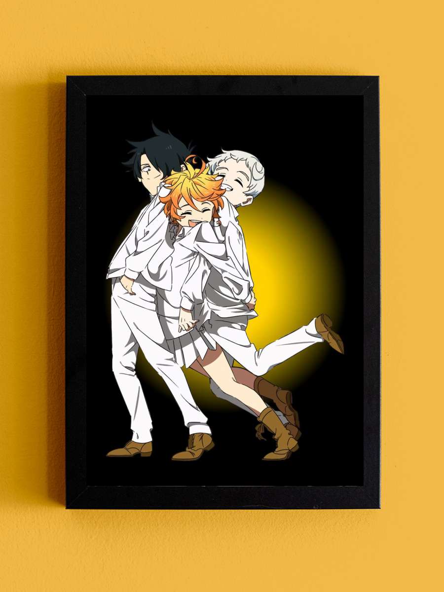 The Promised Neverland Anime Tablo Siyah Çerçeveli Yüksek Kalite Anime Duvar Poster Tablo - En İyi Fiyatlarla