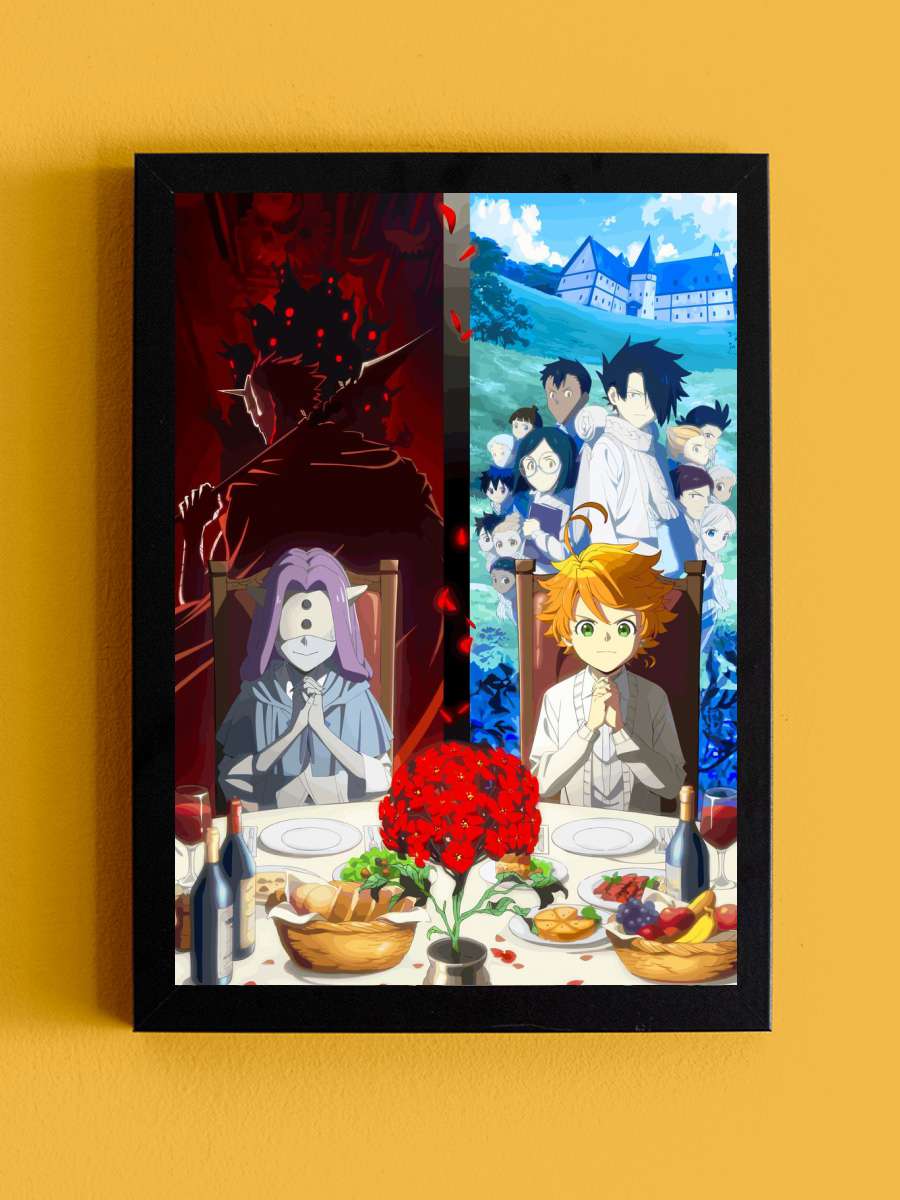 The Promised Neverland Anime Tablo Siyah Çerçeveli Yüksek Kalite Anime Duvar Poster Tablo - En İyi Fiyatlarla