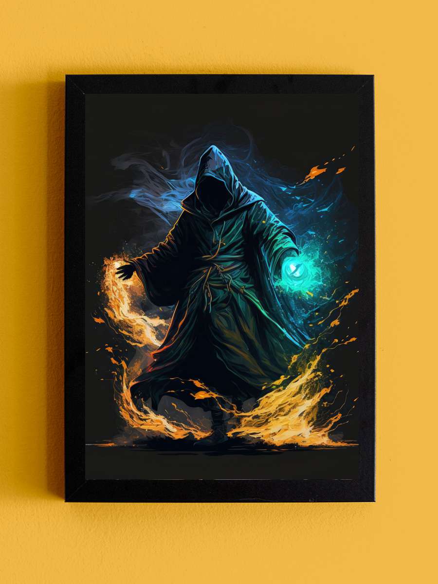 The Shadow Wizard Mage Anime Tablo Siyah Çerçeveli Yüksek Kalite Anime Duvar Poster Tablo - En İyi Fiyatlarla
