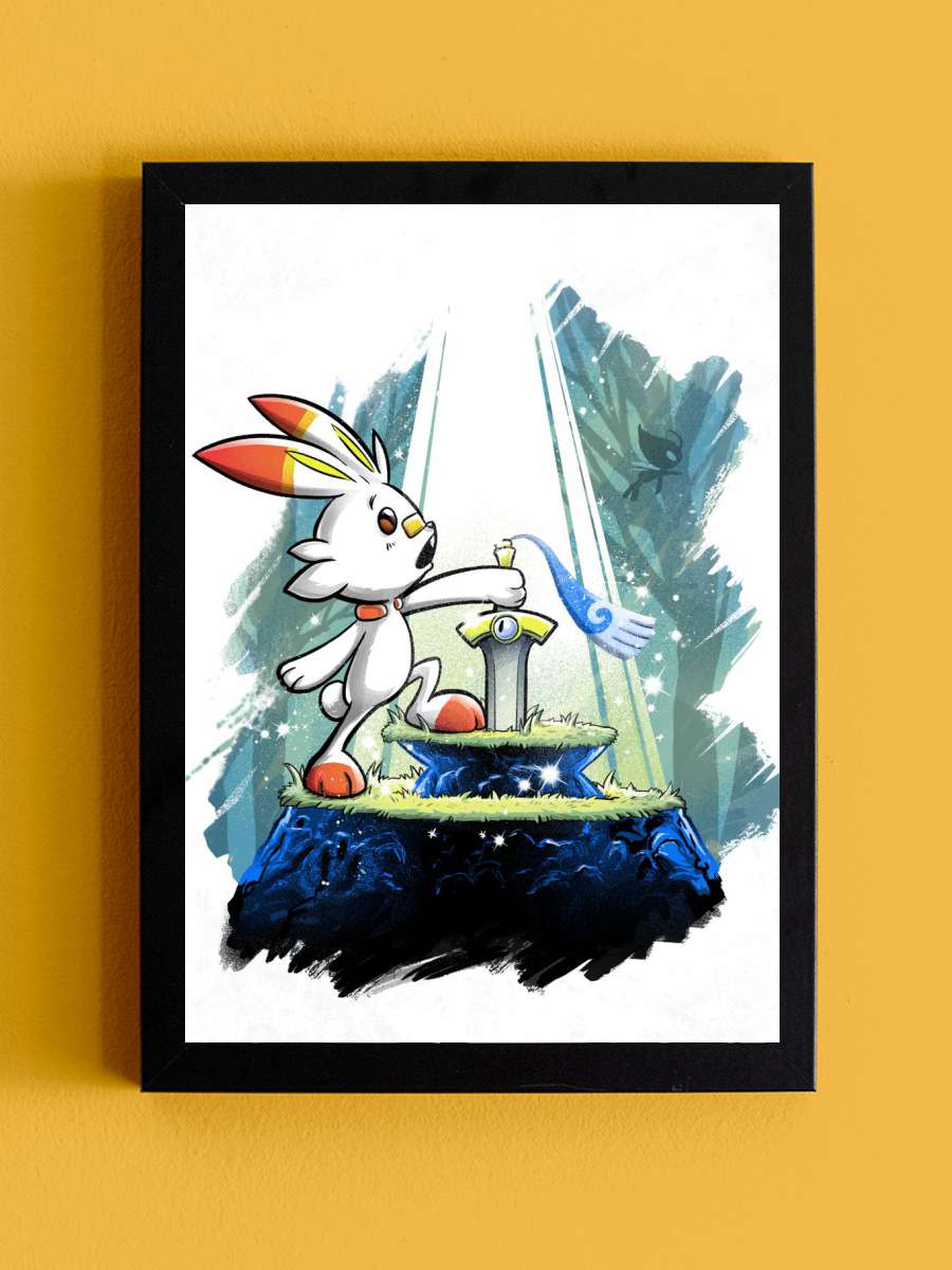 The Sword in the Stone Anime Tablo Siyah Çerçeveli Yüksek Kalite Anime Duvar Poster Tablo - En İyi Fiyatlarla