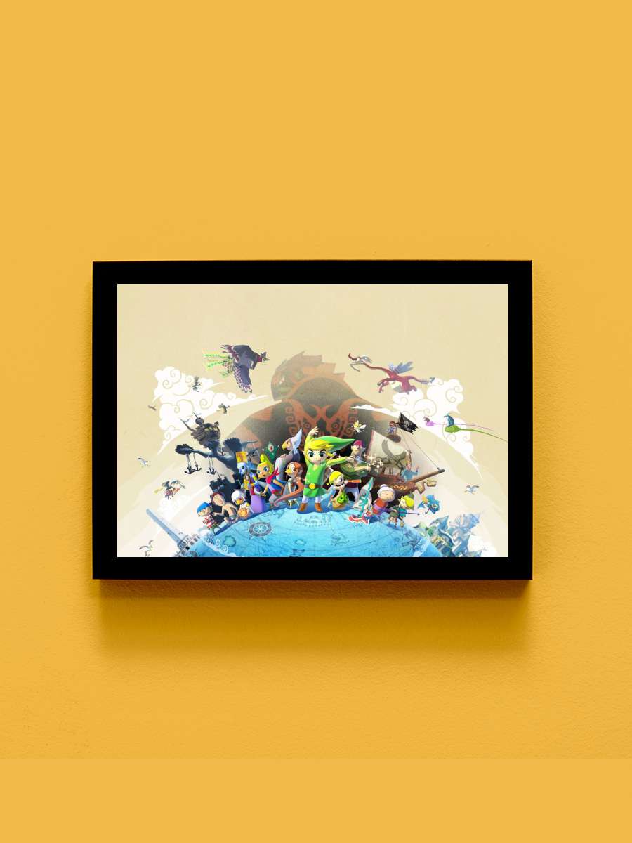 The Wind Waker Zelda Link Anime Tablo Siyah Çerçeveli Yüksek Kalite Anime Duvar Poster Tablo - En İyi Fiyatlarla