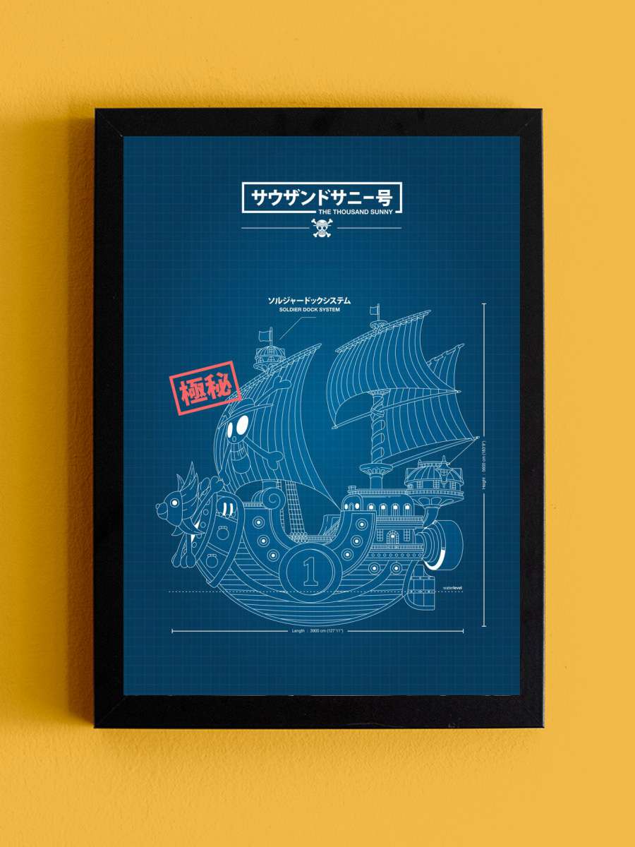 thousand sunny portrait Anime Tablo Siyah Çerçeveli Yüksek Kalite Anime Duvar Poster Tablo - En İyi Fiyatlarla