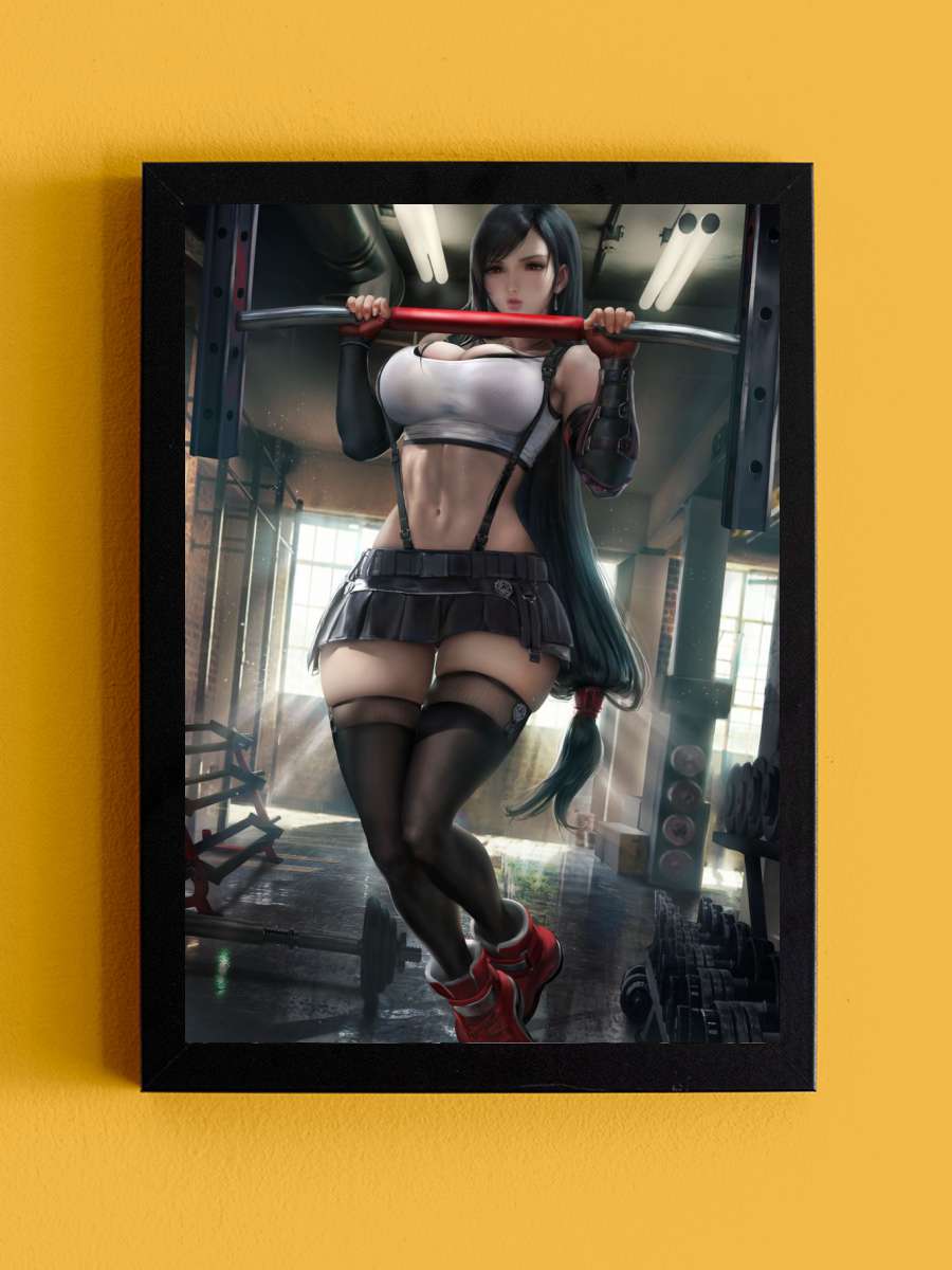 Tifa Pullup Anime Tablo Siyah Çerçeveli Yüksek Kalite Anime Duvar Poster Tablo - En İyi Fiyatlarla