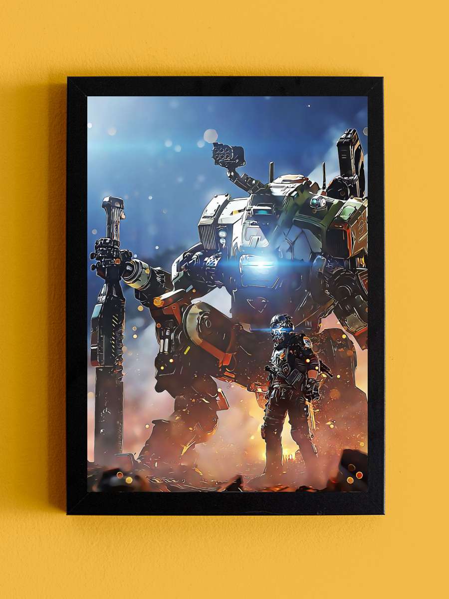 Titanfall Anime Tablo Siyah Çerçeveli Yüksek Kalite Anime Duvar Poster Tablo - En İyi Fiyatlarla